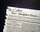 1789 United States Newspaper GEORGE WASHIGNTON John Adams Society of 