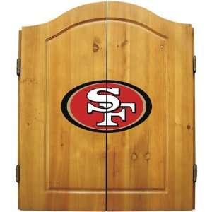  San Francisco 49ers Dart Board Cabinet Set   NFL: Sports 