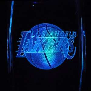 Los Angeles Lakers 3D Laser Etched Crystal includes Two Separate LEDs 