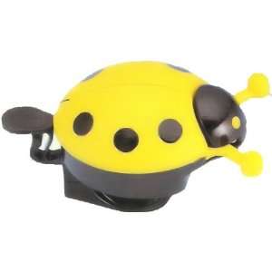   Ladybug Ping Bell, Yellow with Black Spots