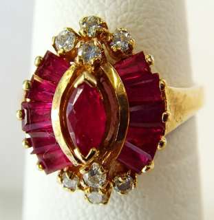 14K Gold Ring with RUBIES + DIAMONDS  Appraisal  