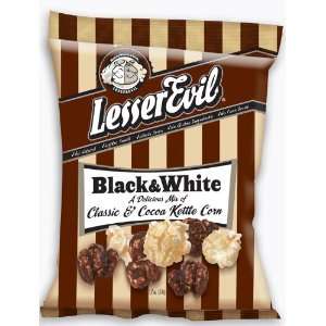 LesserEvil Black&White KettleCorn   case of 12 lunch sized bags, 1.75 