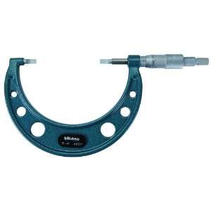 Mitutoyo 122 128 Blade Micrometer, Ratchet Stop, 3 4 Range, 0.0001 