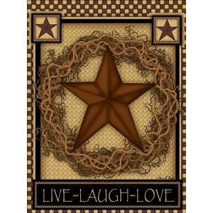   Laugh, Love Star Finest LAMINATED Print Carrie Knoff 12x16: Home