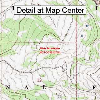 USGS Topographic Quadrangle Map   Blair Mountain, Colorado (Folded 