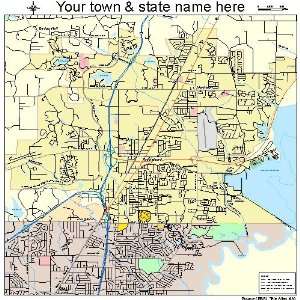  Street & Road Map of Ridgeland, Mississippi MS   Printed 