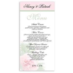    265 Wedding Menu Cards   Pink Carnation Joy