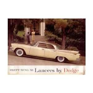    1958 DODGE LANCER Sales Brochure Literature Book Automotive
