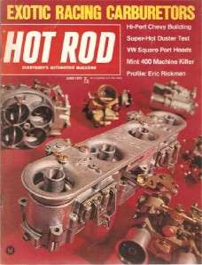 June 1970 Hot Rod Exotic Racing Carburetors Mint 400 Don Garlits Larry 