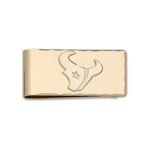  Houston Texans 3/4 Gold Plated Horn Logo on Gold Plated 