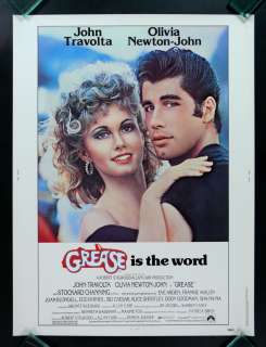 GREASE * ROLLED 30x40 ORIGINAL MOVIE POSTER 1978  