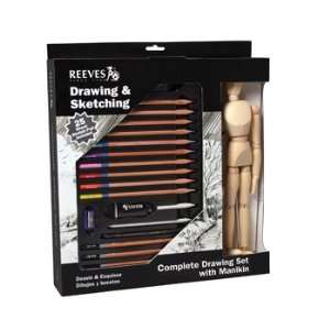  Complete Artist Drawing Set with Manikan & Art Pad: Arts 