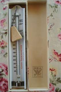 Vintage COOPER Porcelain ENAMELWARE Candy THERMOMETER ~Original Box 