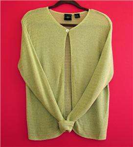 Tailor B. Moss Green Tea Cardigan Sweater Top Womens M  