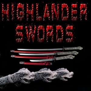  Blood Red Highlander Samurai Katana Sword Set 3 Pc New 