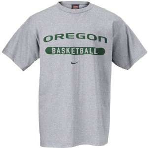  Nike Oregon Ducks Ash Basketball T shirt: Sports 