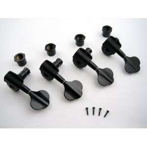  4 Inline Black Deluxe Bass Tuning Keys Musical 