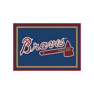  Atlanta Braves 5 4 x 7 8 Team Spirit Area Rug: Sports 