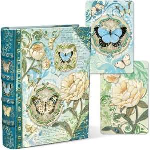  Blue Floral Punch Studio Book Box with Playing Cards: Arts 
