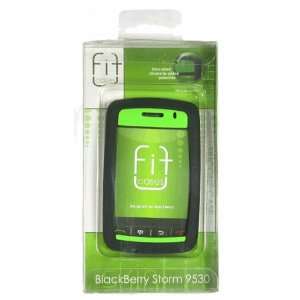  Blackberry Storm 9530 Black and Green Silicone Soft Case 
