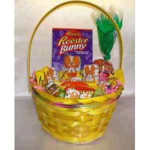 Reeses Easter Basket Fill with Reeses Peanut Butter Eggs and Bunnies 