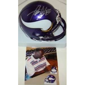   NEW Adrian Peterson Signed Vikings Mini Helmet AD28: Sports & Outdoors