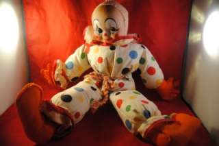 Collectable 1940s KICKERBOCKER Nnick the Clown doll  