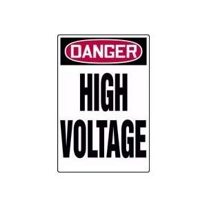  DANGER HIGH VOLTAGE 14 x 10 Aluminum Sign: Home 