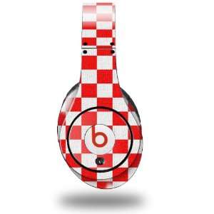 Checkered Canvas Red and White Decal Style Skin (fits genuine Beats 