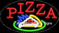 NEW PIZZA FLASHING Real Glass HANDCRAFTED NEON Sign  