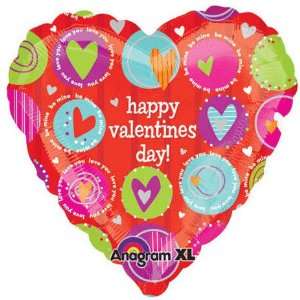    Happy Valentine 18 Foil Balloon Party Supplies Toys & Games