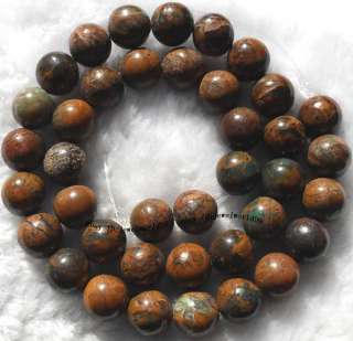 Brown Jasper 10mm Round Gemstone Beads 15  
