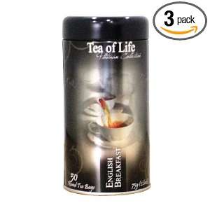 Tea of Life Platinum Collection, English Breakfast, 50 Count Round Tea 