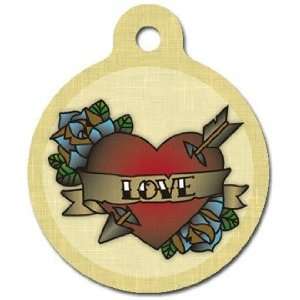  Love Tatoo Pet ID Tag for Dogs and Cats   Dog Tag Art Pet 