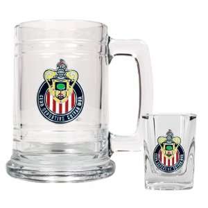 Club Deportivo Chivas USA Glass Tankard and Square Shot Glass 