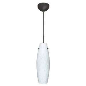 Tara One Light Cord Hung Pendant with Dome Canopy Finish: Black, Glass 