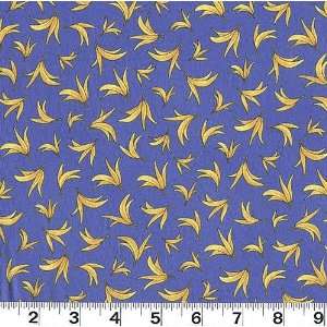  45 Wide Bananas Blue Fabric By The Yard Arts, Crafts 