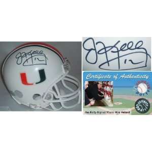 Jim Kelly Signed Miami Hurricanes Mini Helmet:  Sports 