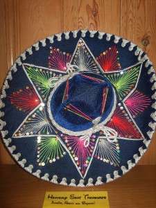 BELRI HATS Mexican Velvet SOMBRERO Handmade in Mexico  
