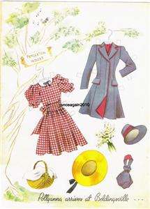 VINTAGE UNCUT 1941 POLLYANNA PAPER DOLLS~#1 REPRO~ ON ANY 