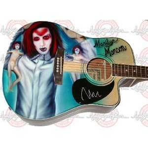  MARILYN MANSON Autograph Signed AIRBRUSH Guitar PSA/DNA 