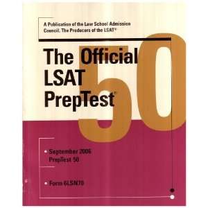  The Official LSAT PrepTest 50 [Paperback] Wendy Margolis Books