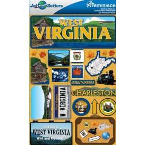  Jetsetters: West Virginia Die Cut Stickers: Sports 