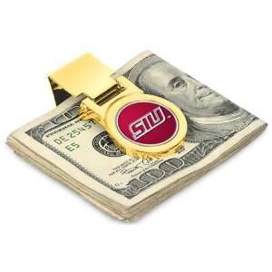 Southern Illinois Salukis SIU NCAA Gold Money Clip: Sports 