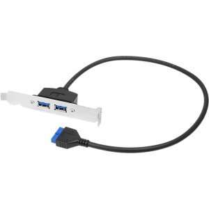  USB 3.0 2 Port Pass Thru Adapter Electronics