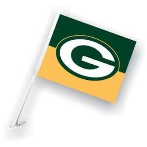   Bay Packers NFL Car Flag W/Wall Bracket Set Of 2