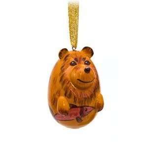    Brown Bear Russian Wood Christmas Tree Ornament: Home & Kitchen