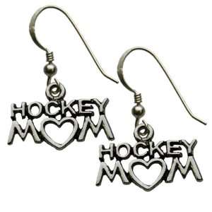  Silver Hockey Mom Earrings