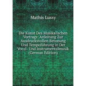   Instrumentalmusik (German Edition) Mathis Lussy  Books