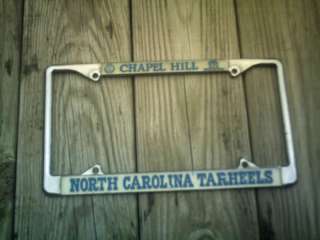 Vintage Metal NC Tarheels License Plate Frame  